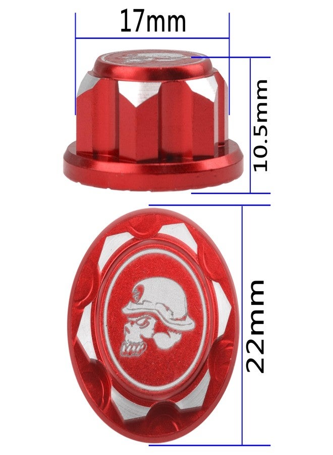 Vgoohobby 17mm Hex Wheel Nuts Adapter Dustproof Caps 1.25 Thread Compatible with Traxxas X-Maxx Summit E-Revo HPI HSP Losi Kyosho Tamiya Himoto 1/8 RC Buggy Car (Red) - Image 5